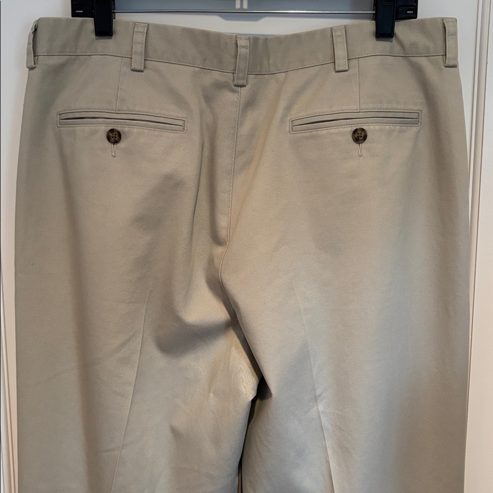 LL Bean Natural Fit 100% cotton flat front khakis in size 36, inseam 32 - Picture 7 of 15